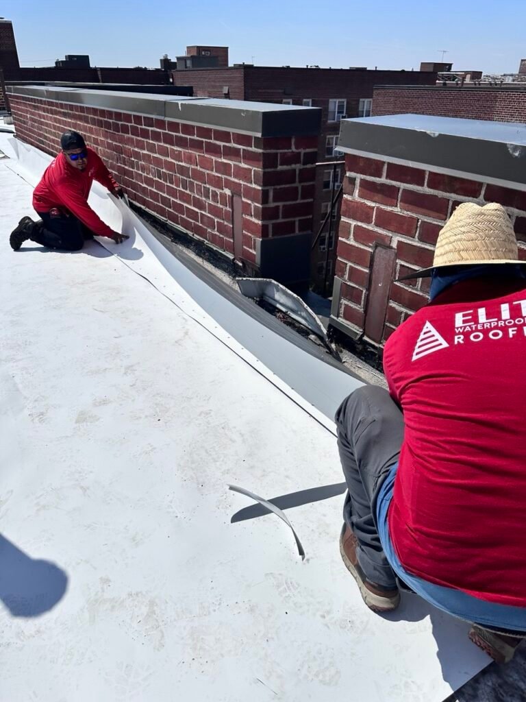 Commercial roofing Suffolk County parapet flashing